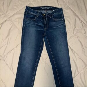 American Eagle Outfitters Women's Dark Blue Skinny Jeans